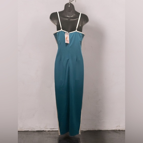 NWT Pretty Garden Women’s Spaghetti Strap Maxi Summer BodyCon Dress Green Size M - Picture 6 of 6